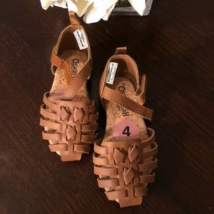 Brown Covered Toe Sandal | Greek Style | Toddler Size 4